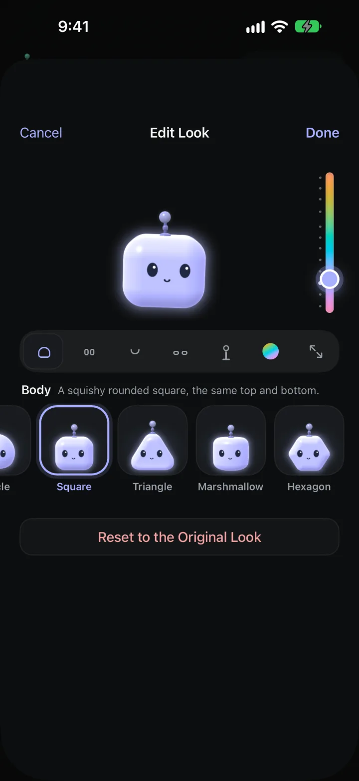 Edit Look with the Color rail and the whole screen recolored to match